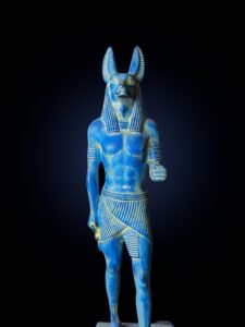 Basalt Stone Egyptian God Anubis Statue - Image 1