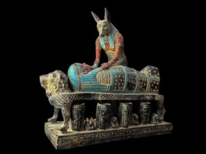 inspired God Anubis Statue , Natural Stone , Home Décor statues , Ancient Egyptian Mythology Collectible - Image 1