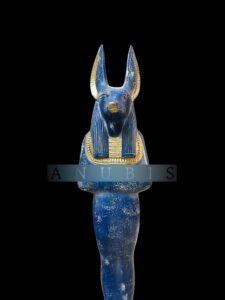 22" Egyptian God Anubis Statue: Museum Replica Figurine - Image 1