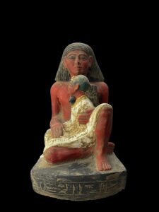 Basalt Egyptian God Horus Statue: High Priest Art Decor - Image 1