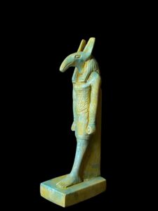 Handcrafted God Seth Statue: Authentic Egyptian Decor - Image 1