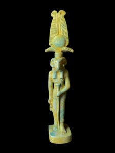 Vintage Ram God Khnum Statue: Ancient Egyptian Decor - Image 1
