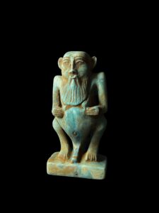 Hand Carved God Bes Statue: Egyptian Home Decor - Image 1