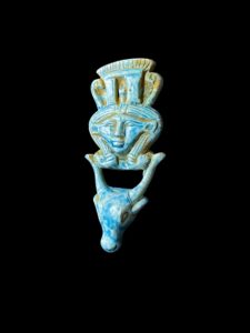 Goddess Hathor Statue: Egyptian Cow Goddess Head - Image 1