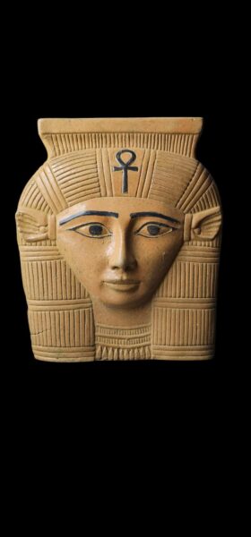 Large Goddess Hathor Statuette, Statue for the Egyptian Goddess Venus