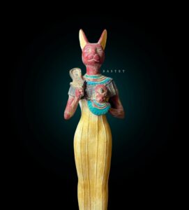 Ancient Egyptian Goddess Bastet statue, Home decor statues made in Egypt - Image 1