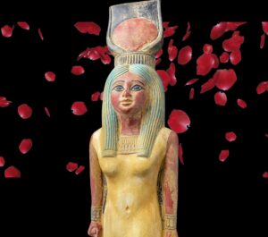 Handmade Goddess Hathor Statuette: Egyptian Decor - Image 1