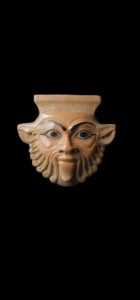 Hand-Carved God Bes Statue: Egyptian Art Home Decor - Image 1