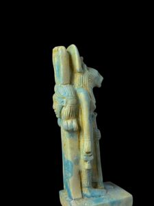 Egyptian Goddess Sekhmet Protecting Hathor Statue - Image 1