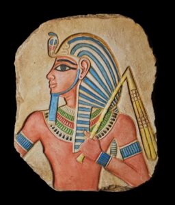 Ancient Egyptian Stone Relief: Pharaonic Mythology Wall Art - Image 1