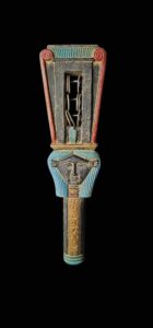 Goddess Hathor Sistrum, Ancient Egyptian musical instruments sistrum , Ancient Egyptian religious artifacts, Sistrum museum collections. - Image 1