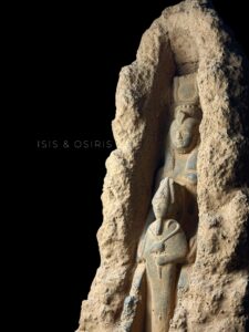 Goddess Isis statue with God Osiris museum statue, unique Isis goddess Statue. - Image 1