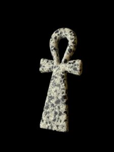 Hand-Crafted Granite Ankh Cross: Key of Life Symbol - Image 1