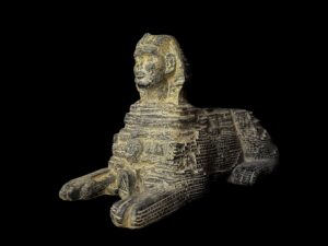 Egyptian Sphinx replica statue made of Stone, Sphinx statuette. - Image 1