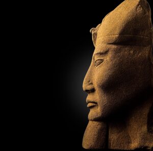 Handmade Egyptian King Akhenaten Face Statue - Image 1
