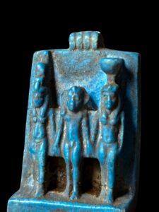 Ancient Egyptian Amulet: Goddess Isis, God Horus, Goddess Nephthys - Image 1