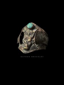 Goddess Hathor Bracelet: Hand-Carved Egyptian Jewelry - Image 1