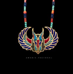 Egyptian God Anubis Pectoral Pendant Necklace - Image 1