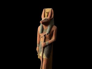 Jackal God Anubis statue made in Egypt, Egyptian Anubis sculpture. - Image 1