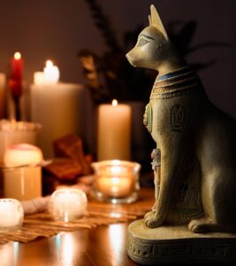 Ancient Egyptian Goddess Bastet statue, Home decor statues made in Egypt - Image 1