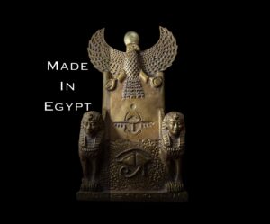 King Tutankhamun Throne: Eye of Horus, Winged Scarab & Goddess Nekhbet - Image 1