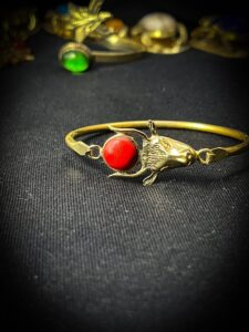 Handcrafted Hathor Bracelet: Egyptian Goddess Jewelry - Image 1