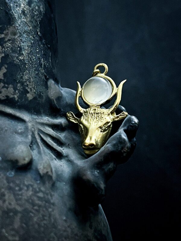 Goddess Hathor Amulet - Authentic Egyptian Craftsmanship - Spiritual Protection & Empowerment - Hathor pendant necklace.