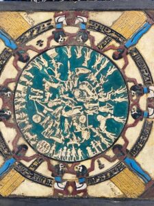 Egyptian Dendera wall symbols, Dendera Zodiac - Replica. ZODIAC OF DENDERA, Ancient Egyptian Temples, Ancient Egyptian Astronomical Symbols. - Image 1