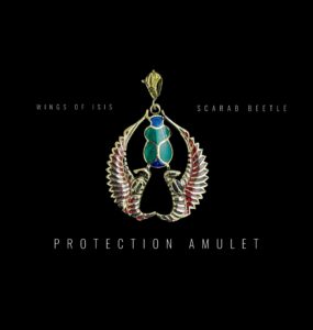 Egyptian Scarab Pendant Necklace: Cobra Symbol, Good Luck Amulet - Image 1