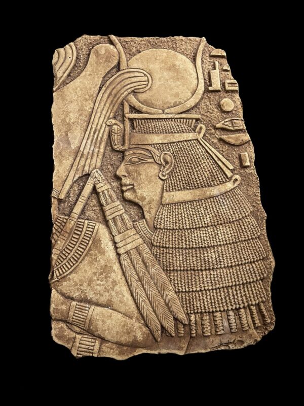 Relief of Osiris and Isis , Goddess isis and God Osiris famous relief made of Natural stone