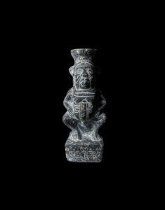 Hand-Carved God Bes Statue: Authentic Egyptian Art Decor - Image 1
