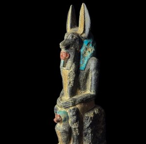 inspired God Anubis Statue , Natural Stone , Home Décor statues , Ancient Egyptian Mythology Collectible - Image 1