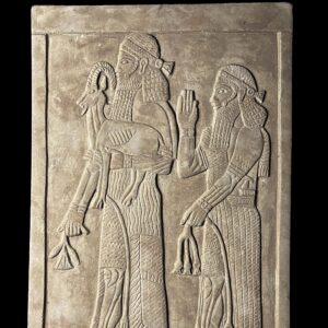 Men bringing offerings relief , relief from the Palace of Sargo, assyrian art Sculpture - Image 1