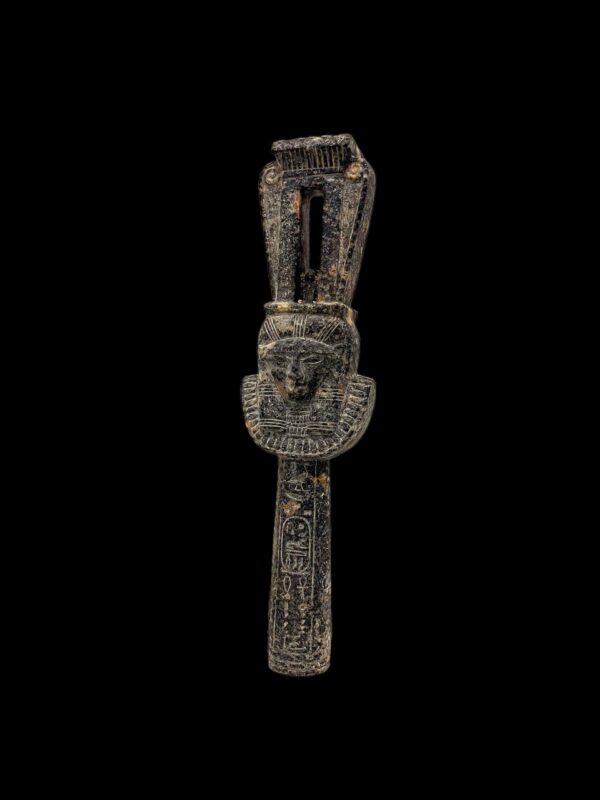 Goddess Hathor Sistrum, Ancient Egyptian musical instruments, Hathor's Sistrum Egyptian Goddess , Sistrum museum collections.