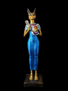 Ancient Egyptian Goddess Bastet statue, Home decor statues made in Egypt - Image 1