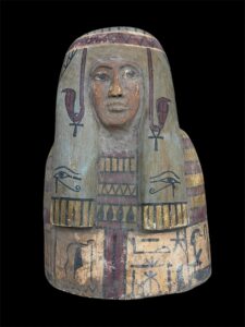 Handcarved Wood Egyptian Queen Statue: Rare Ancient Model - Image 1