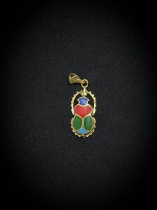 Egyptian Scarab pendant necklace, The decorative Good luck scarab in Ancient Egypt. - Image 1