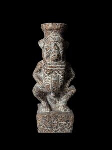 Hand-Carved God Bes Statue: Egyptian Art Home Decor - Image 1