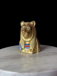 Egyptian Goddess Sekhmet Statue: Colorful Statuette Made in Egypt - Image 1