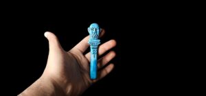 Hand Carved God Bes Statue: Egyptian Stone Art Decor - Image 1