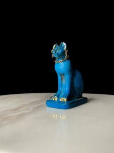 Porcelain Bastet Cat Statue: Ancient Egyptian Goddess Decor - Image 1