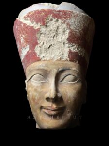 Queen Hatshepsut head made of Solid stone, Rare replica for Hatshepsut sculpture - Image 1