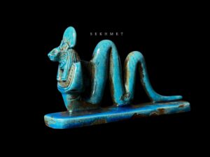 Ancient Egyptian Sekhmet Statue: Lion Goddess with Cobra Body - Image 1