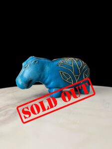 Porcelain Hippopotamus Statue: Egyptian Museum Replica - Image 1