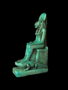 Goddess Sekhmet with God Sobek the God of Nile in Ancient Egypt - Image 1