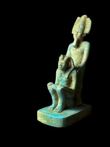 Flame Stone Egyptian God Osiris Statue: Unique Statuette - Image 1