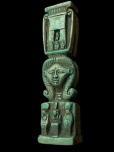 Handmade Flamestone Goddess Hathor & Maat Statuette - Image 1