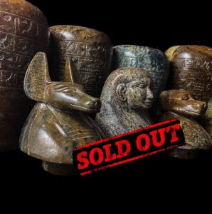 Ancient Egyptian Canopic Jar Figurines: Sons of Horus Replica - Image 1