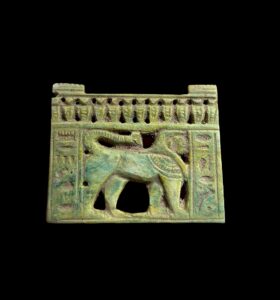 Egyptian Lion Amulet with Ancient Hieroglyphics made in Egypt for good luck and protection - Image 1