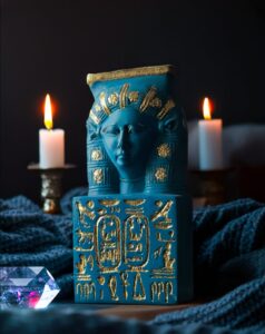 Manifest Handmade Goddess Hathor Statuette , Statue for the Egyptian Goddess Venus - Image 1